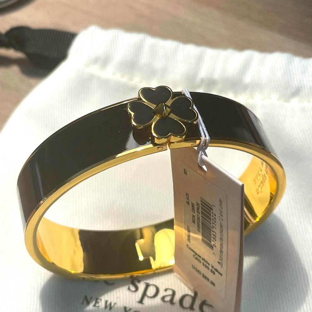 Kate Spade Every Day Spade Black Bangle NEW